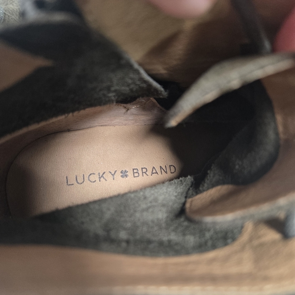 Lucky Brand Dark Green Leather Boots - Picture 7 of 7